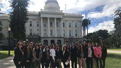Young Legislators infront of the capitol