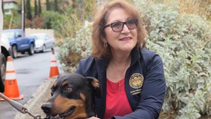 Assemblymember Reyes with dog