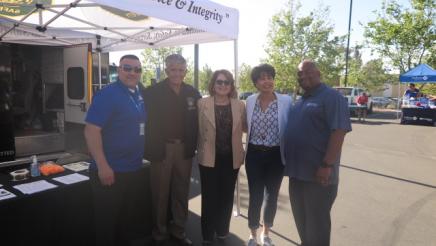 Assemblymember Eloise Reyes with community members