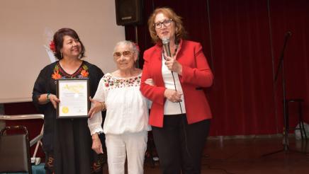 Assembly Member Eloise Gomez Reyes celebrates Margaret Cisneros' 90th birthday
